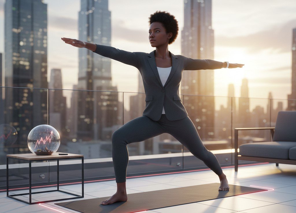 a professional undertaking brief exercises as part of her professional wellbeing