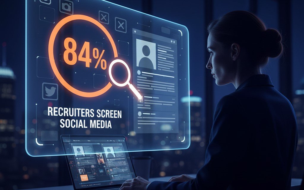 About 84% of recruiters scan applicants' social media