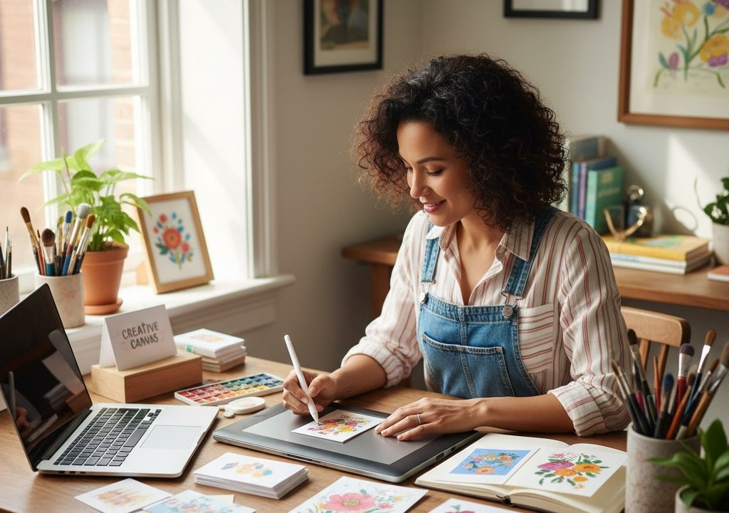 young educator working online, top side income ideas for teachers