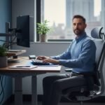 Good sitting posture, how to reduce back pain at work, career wellness