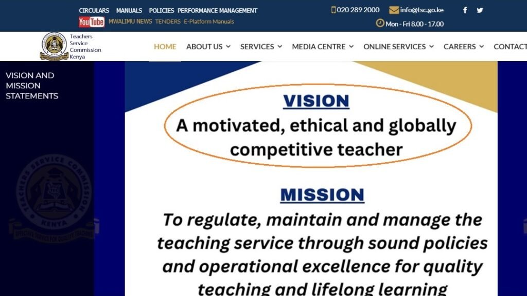 TSC Kenya vision and mission