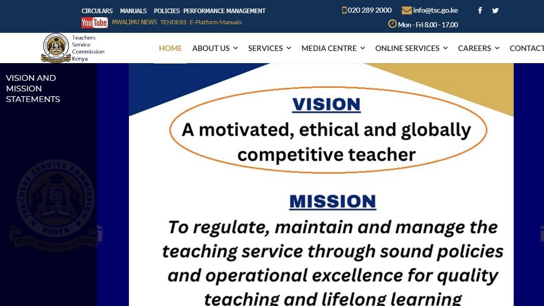 TSC Kenya vision and mission