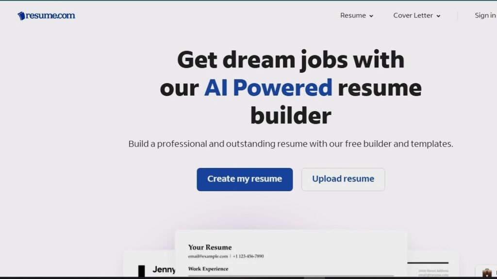 resume.com, AI powered resume builder