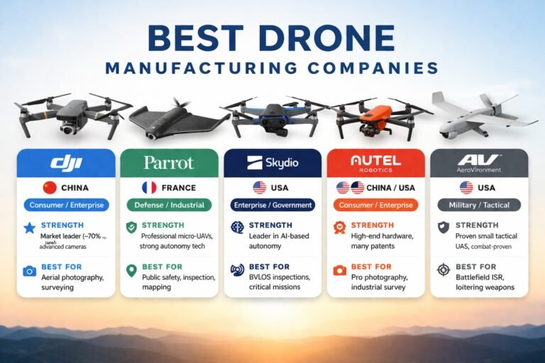 best drone manufacturing companies