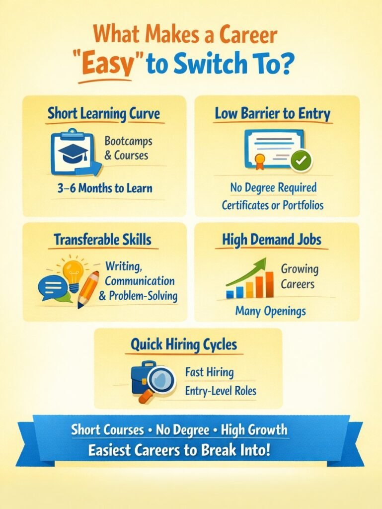 traits of the easiest careers to switch to