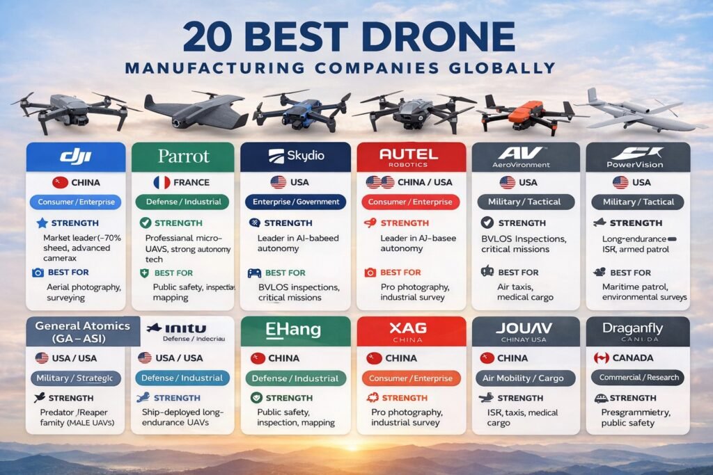 Best drone manufacturers in the world
