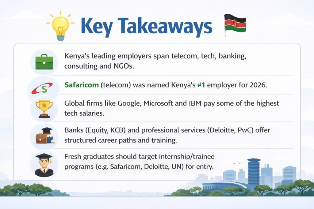 Key takeaways on the best companies to work for in Kenya