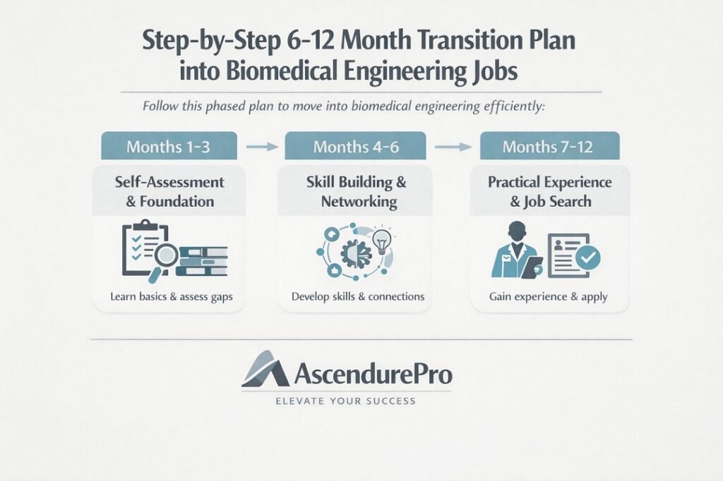 biomedical engineering career transition roadmap (6-12 months)