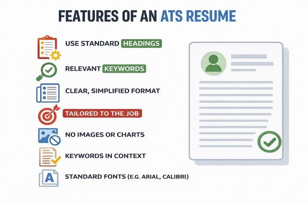 Some features of an ATS resume